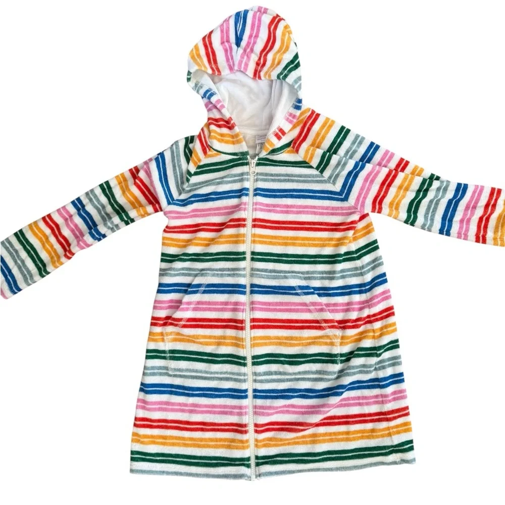 Hanna Andersson Multicolor Striped Kids Swim Coverup - Picture 1 of 4
